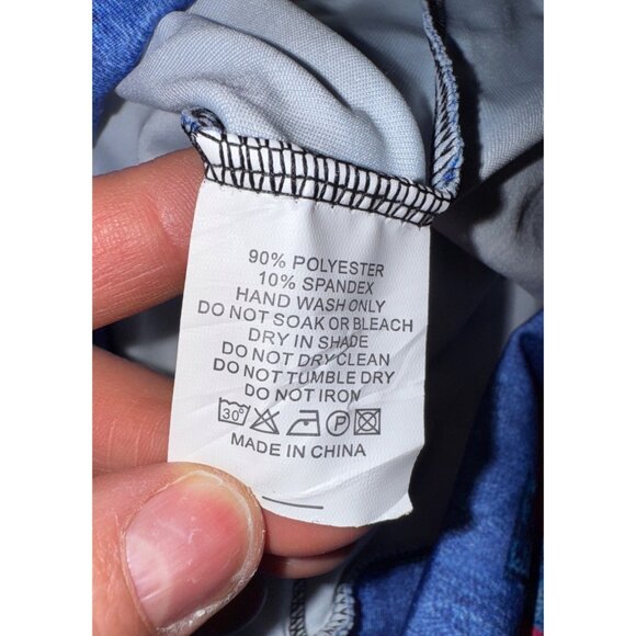 Faux Denim Leggings With Butterfly & Floral Print Size Medium Sexy Stretch Pants - Picture 5 of 5